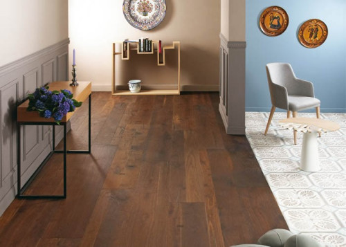 Parquet Contrecollé Chêne Rustique/Campagne - 14 x 290 mm - fumé à coeur - huilé - LMCG