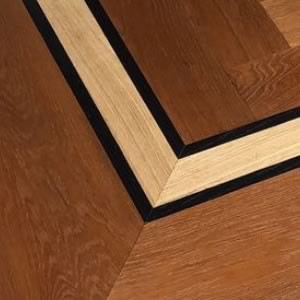 Frise parquet en marqueterie sur mesure