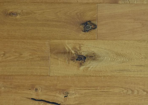 Parquet contrecollé Chêne Rustique - 12 x 158 mm - raboté - vieilli - fumé - brossé - huilé
