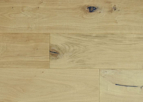 Parquet contrecollé Chêne Rustique - 12 x 158 mm - raboté - vieilli - brossé - huilé naturel