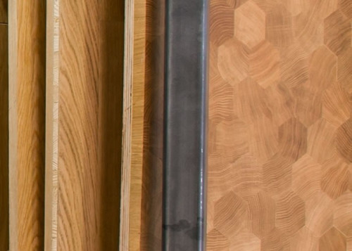 Parquet massif en bois de bout Chêne - 15 x 69 x 60 - Brut - Hexagones
