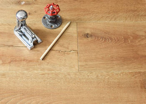 Parquet contrecollé Chêne Cotton - 15 x 190 x 1900 mm - fortement fumé - huilé ciré naturel