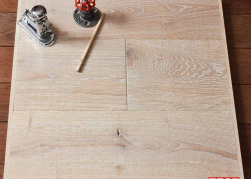 Parquet contrecollé Chêne Cotton - 15 x 190 x 1900 mm - huilé ciré blanc