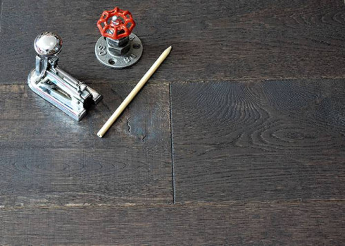 Parquet contrecollé Chêne Cotton - 15 x 190 x 1900 mm - teinté noir huilé naturel