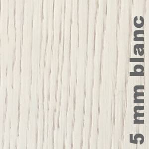 Parquet contrecollé chêne PR - 5 x 150 mm - 5 millimètre - verni - blanc