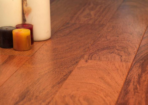Parquet contrecollé Bubinga - 16 x 180 mm - verni