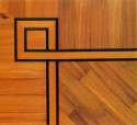 Frise parquet en marqueterie Beethoven 14 mm - Chêne Premier / Wenge