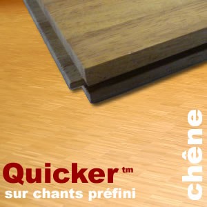 Parquet industriel Chêne préfini Quicker - 14 x 17 x 300 mm - motif sur chants - Nancy