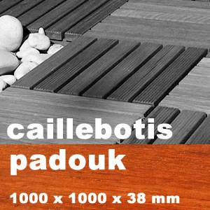 Caillebotis en exotique en Padouk