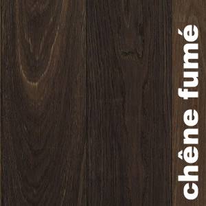 Parquet contrecollé Chêne Rustique - 15 x 190 mm - double fumé - brossé - bosselé - huilé