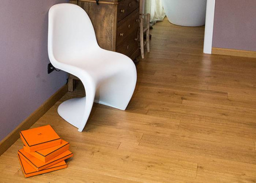 Parquet massif Chêne Cancan - 14 x 90-160 mm - brossé - verni "effet huilé" - à la française