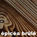 Lambris en bois brûlé Epicéa - 21 x 135 x 4000 mm - caramel