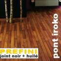 Parquet Pont de Bateau Iroko préfini - 9 x 64 mm - huilé