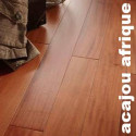 Parquet contrecollé Acajou Africain - 10 x 70 x 490 mm - verni satiné - PROMO