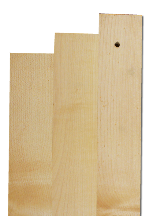 Parquet massif Planchette Erable USA - 10 x 50 x 250 mm - brut - MOINS CHER