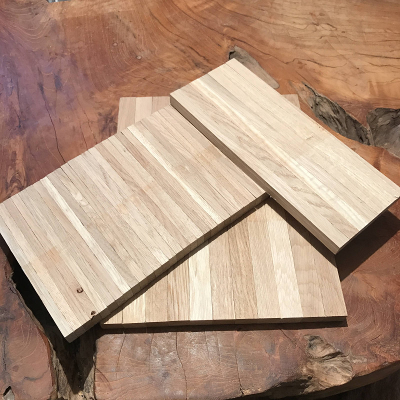 Parquet Parquet industriel Chêne - 14 x 10 x 250 mm - motif sur chants - Bordeaux