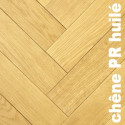 Parquet contrecollé Chêne Premier/Rustique Bâton rompu - 12 x 145 x 800 mm - brut