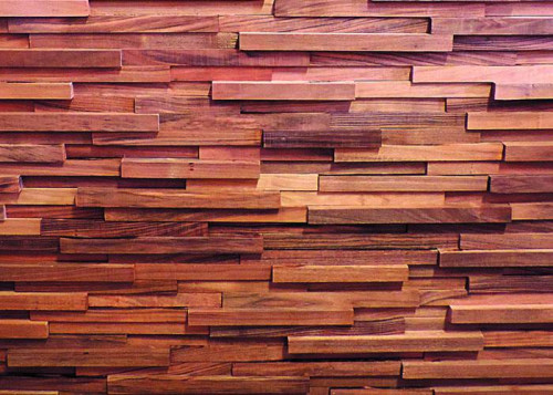 Panneau mural 3D - Curupau massif - pré-assemblé