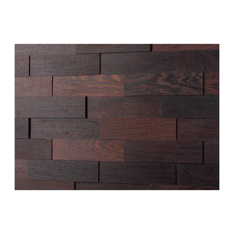 Panneau mural 3D - Wenge massif - Diy Vrac