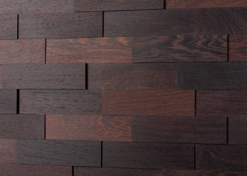 Panneau mural 3D - Wenge massif huilé - Diy Vrac