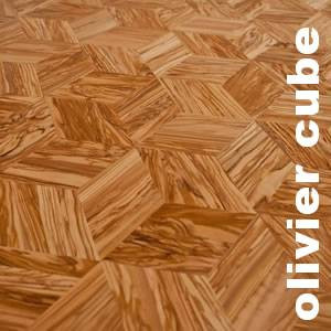 Parquet massif planchette en Olivier prestige