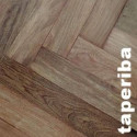 Parquet contrecollé à bâtons rompus Taperiba - 16 x 70 x 350 mm - brut