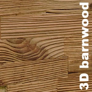 Panneau mural 3D - Barnwood brossé massif