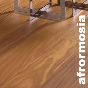 Parquet massif préfini en Afrormosia