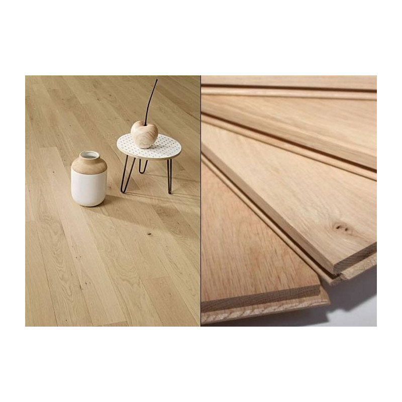 Parquet Parquet massif Chêne Rustique - 14 x 150 mm - brut - PROMO