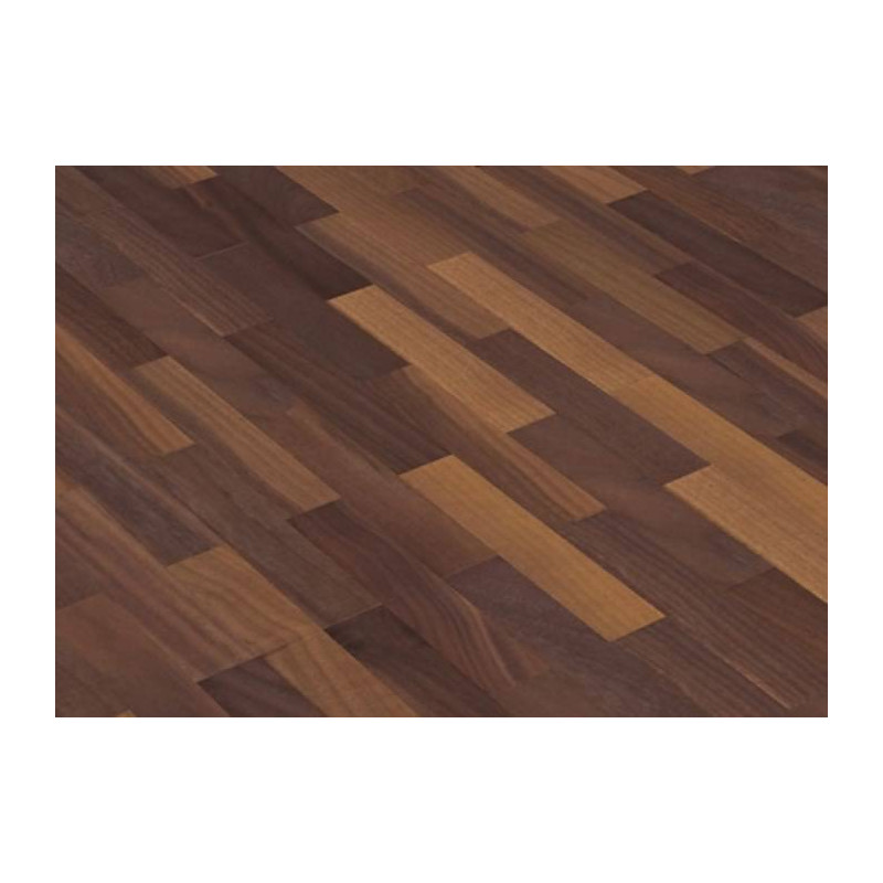 Parquet Parquet industriel Noyer US - 8 x 23 x 160 mm - motif coupe de pierre