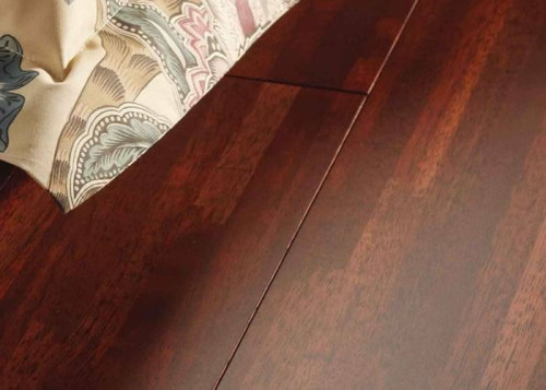 Parquet massif Merbau - 15 x 150 mm - 4 frises - Verni