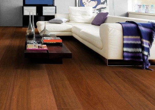Parquet massif Merbau - 15 x 140 mm - verni