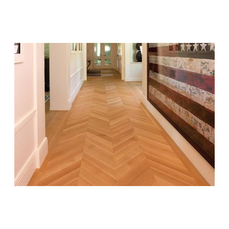 Parquet Parquet Contrecollé Chene Rustique Point Hongrie - 16 x 120 x 600 mm - brut