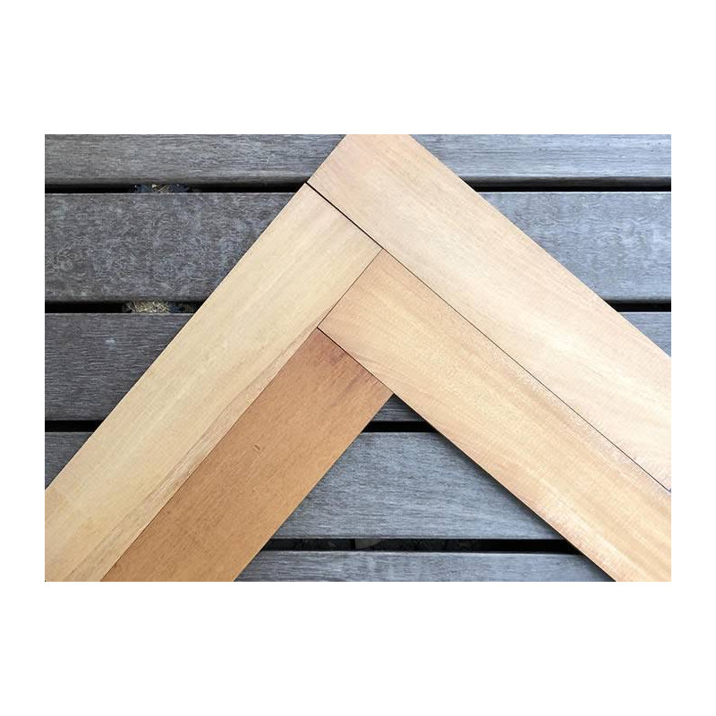 Parquet Parquet massif planchette Garapa - 14 x 60 x 450 mm - brut