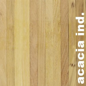 Parquet industriel Acacia Robinier - 14 x 14 x 190 mm - motif sur chants - DESTOCKAGE