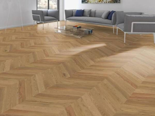Parquet massif Chêne Rustique Point Hongrie - 16 x 83 x 680 mm - brut - PROMO