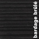 Bardage en bois brûlé noir Douglas - 21 x 135 x 4000 mm - rainures languettes