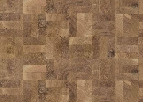 Parquet massif en bois de bout Chêne - 13 x 432 x 432 mm - brut - Thionville