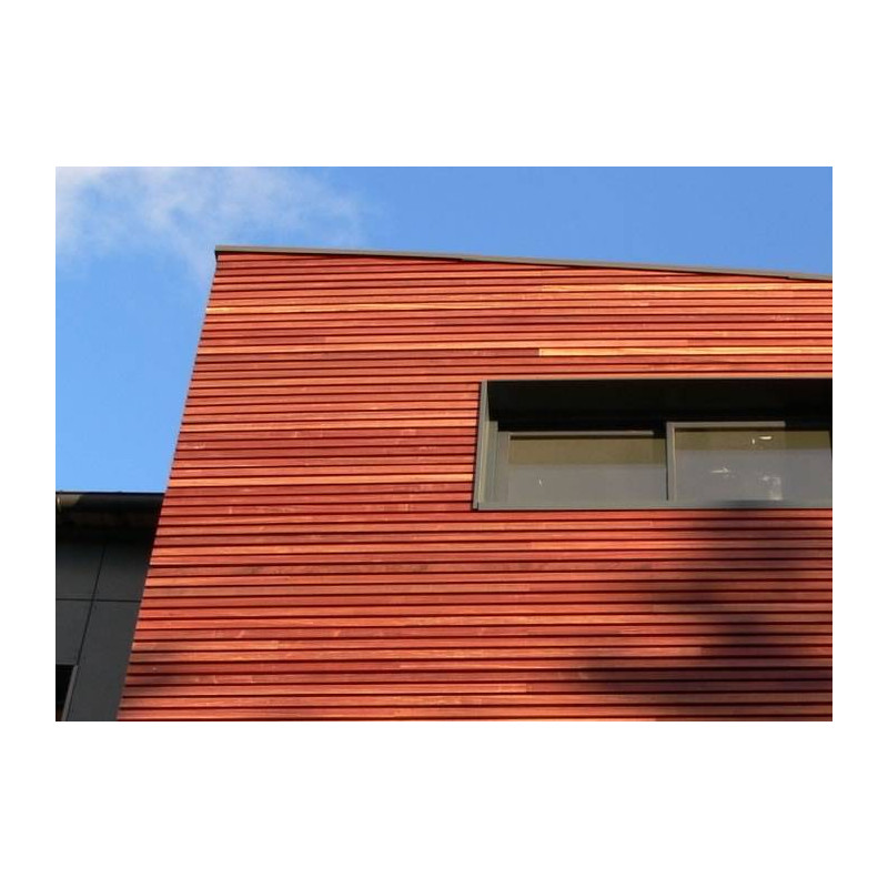Parquet Bardage en Padouk - 15 x 145 mm - brut - grain d'orge