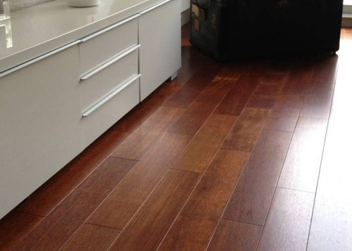 Parquet massif Merbau - 14 x 65 mm - verni satiné - PROMO