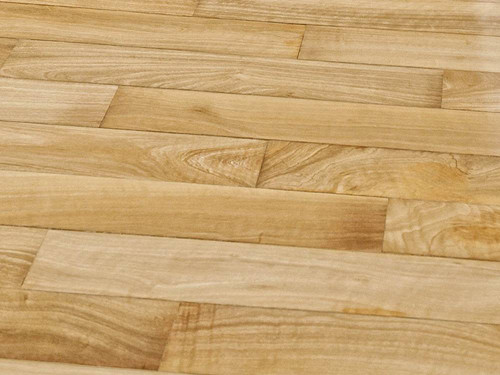 Parquet  massif planchette Olivier blanc - 14 x 70 mm - brut