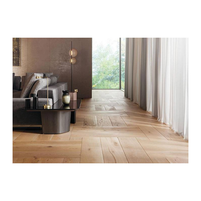Parquet Parquet contrecollé Chêne Campagne - 15 x 220 x 990 mm - verni naturel - Weave