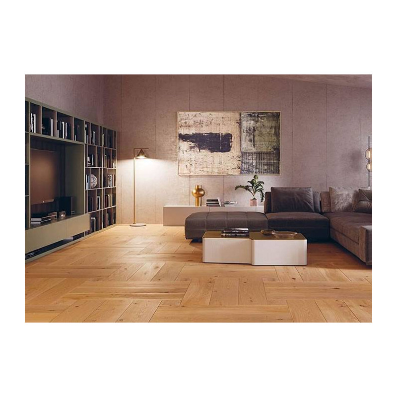 Parquet Parquet contrecollé Chêne Campagne - 15 x 220 x 990 mm - verni naturel - Weave