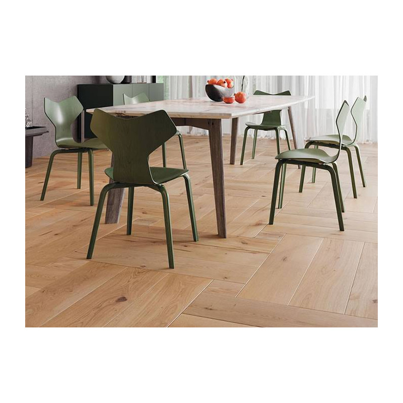 Parquet Parquet contrecollé Chêne Campagne - 15 x 220 x 990 mm - verni naturel - Weave