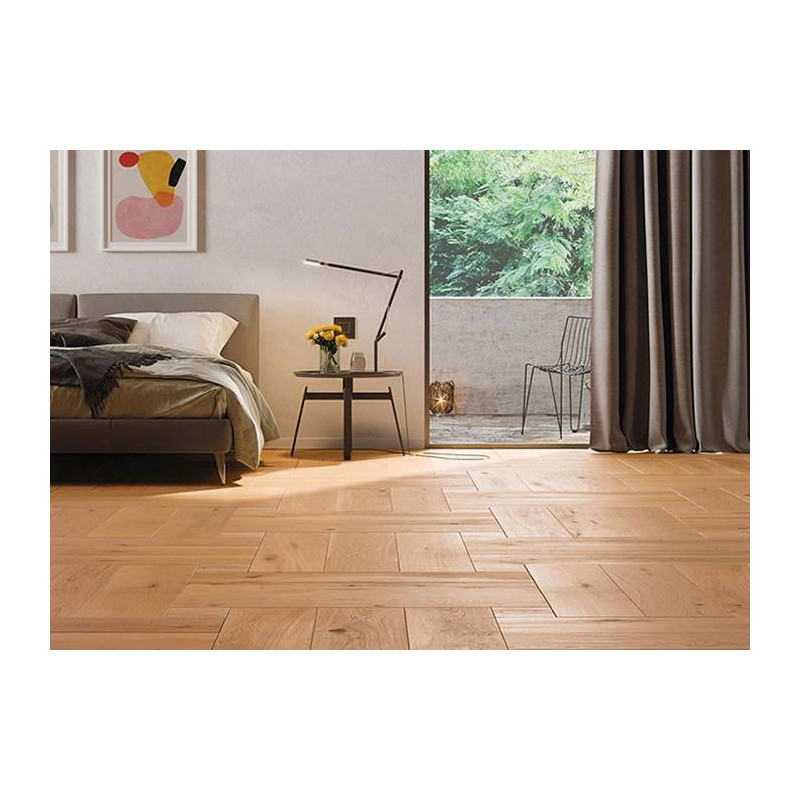 Parquet Parquet contrecollé Chêne Campagne - 15 x 220 x 990 mm - verni naturel - Weave