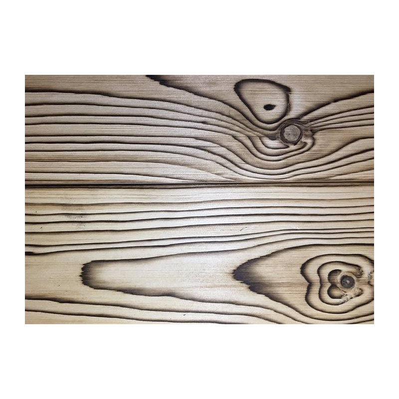 Parquet Yakisugi - Lambris en bois brûlé épicéa - 21 x 160 mm - Mont Blanc