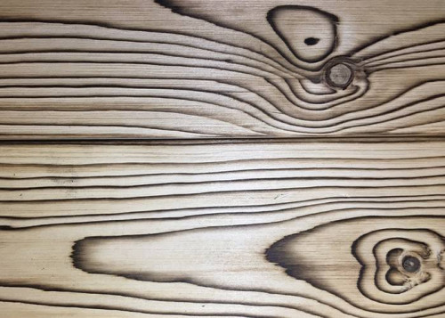 Yakisugi - Lambris en bois brûlé épicéa - 21 x 160 mm - Mont Blanc