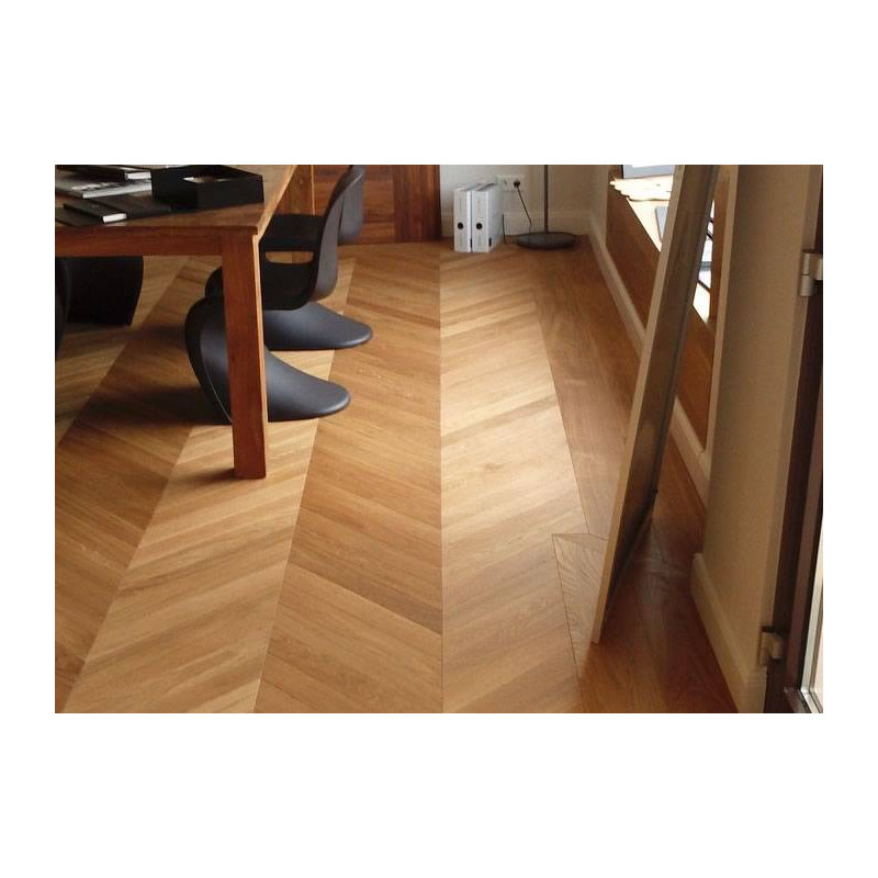 Parquet Parquet contrecollé Chêne Premier Point Hongrie - 10 x 90 x 610 mm - verni