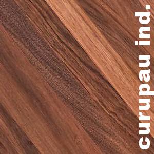 Parquet contrecollé industriel Curupau - 14 x 180 x 2220 mm - verni mat - motif sur chants