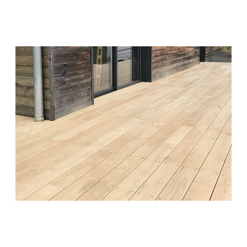 Parquet Lames de terrasse Châtaignier - 21 x 135 x 2000 mm - lisse abouté